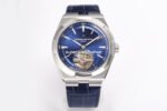 BBS Factory Vacheron Constantin Overseas Tourbillon 6000V-110A-B544 Leather Strap Blue Dial