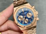 BF Factory Audemars Piguet Royal Oak Chronograph 26239OR.OO.1220OR.01 41mm Full Rose Gold Blue Dial - Image 2