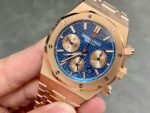 BF Factory Audemars Piguet Royal Oak Chronograph 26239OR.OO.1220OR.01 41mm Full Rose Gold Blue Dial - Image 3