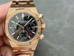 BF Factory Audemars Piguet Royal Oak Chronograph 26240OR.OO.1320OR.06 41mm Full Rose Gold Black Dial