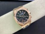 BF Factory Audemars Piguet Royal Oak Chronograph 26240OR.OO.D002CR.02 41mm Rose Gold Leather Strap Black Dial - Image 4