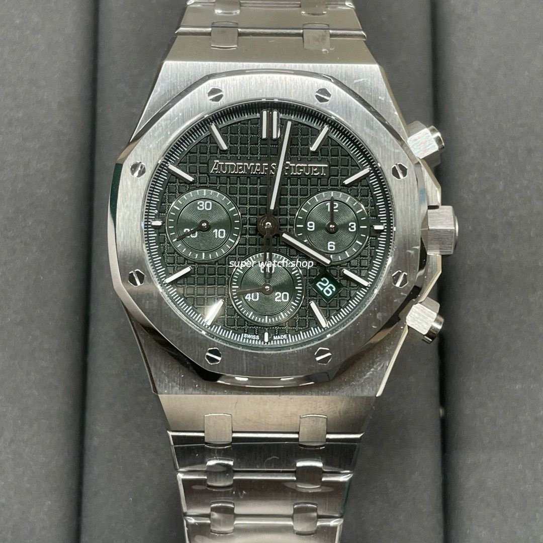 BF-Factory-Audemars-Piguet-Royal-Oak-Chronograph-26240ST.OO_.1320ST.04-41mm-Full-Steel-Green-4.jpg BF Factory Audemars Piguet Royal Oak Chronograph 26240ST.OO.1320ST.04 41mm Full Steel Green Dial - Image 1