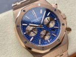 BF Factory Audemars Piguet Royal Oak Chronograph 26331OR.OO.1220OR.01 41mm Full Rose Gold Rose Gold Eye Blue Dial - Image 2
