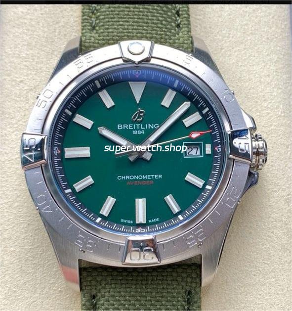 BLS-Factory-Breitling-Avenger-A17328101L1X1-42mm-Steel-Calf-skin-Strap-Green-Dial-1.jpg BLS Factory Breitling Avenger A17328101L1X1 42mm Steel Calf skin Strap Green Dial - Image 1