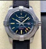 BLS Factory Breitling Avenger Blackbird M1733010 BB45 44mm Titanium Textile Strap Black Dial