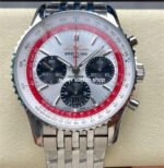 BLS Factory Breitling Navitimer B01 Chronograph AB01383B1G1A1 43mm Full Steel White Dial