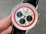 BLS Factory Breitling Navitimer B01 Chronograph AB01383B1G1P1 43mm Steel Leather Strap Black Eye White Dial - Image 3