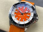 BLS Factory Breitling Superocean A173751A1O1S1 42mm Steel Orange Rubber Strap Orange Dial - Image 3