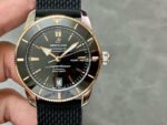 BLS Factory Breitling Superocean Heritage UB2010121B1S1 42mm Rose Gold Steel Rubber Strap Black Dial