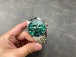 BLS Factory IWC Pilot Chronograph IW388104 41mm Full Steel Strap Arabic Numerals Green Dial - Image 4