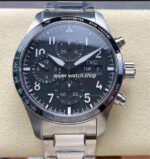 BLS Factory IWC Pilot Chronograph IW388304 41mm Full Steel Arabic Numerals Black Dial