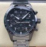 BLS Factory IWC Pilot Chronograph IW388307 41mm Full Steel Arabic Numerals Black Dial