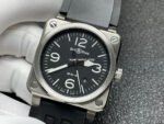 BRF Factory Bell Ross BR 03 BR03A-BL-STSRB 42mm Steel Rubber Strap Black Dial - Image 4