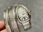 BV Factory Bvlgari Quartz Serpenti 101817 35mm Steel Roman Numerals White Dial - Image 2