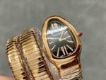 BV Factory Bvlgari Quartz Serpenti 102123 35mm Full Rose Gold Roman Numerals Black Dial - Image 2
