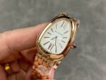 BV Factory Bvlgari Quartz Serpenti 103948 33mm Full Steel Rose Gold Roman Numerals Silver Dial - Image 3