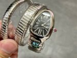 BV Factory Bvlgari Quartz Serpenti 102824 35mm Steel Roman Numerals Black Dial - Image 3