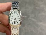 BV Factory Bvlgari Quartz Serpenti 103141 33mm Full Steel Roman Numerals Silver Dial