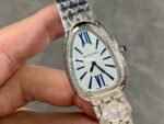 BV Factory Bvlgari Quartz Serpenti 103148 33mm Full Steel Blue Roman Numerals Silver Dial - Image 2