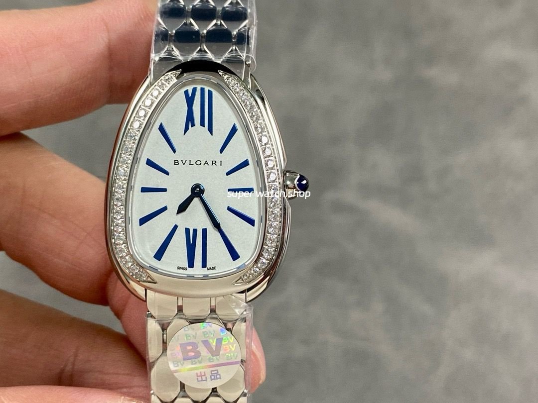 BV-Factory-Bvlgari-Serpenti-103148-33mm-Full-Steel-Blue-Roman-Numerals-Silver-solid-Dial-8.jpg BV Factory Bvlgari Quartz Serpenti 103148 33mm Full Steel Blue Roman Numerals Silver Dial - Image 1