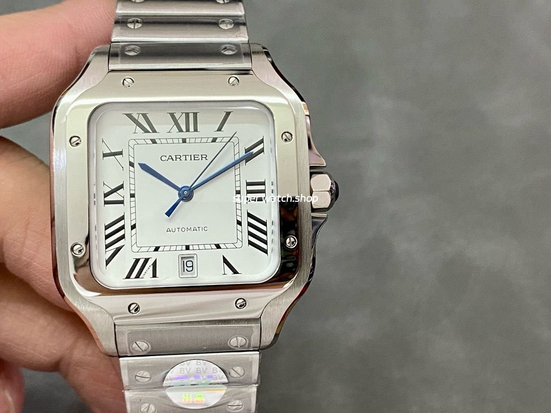 BV-Factory-Cartier-Santos-WSSA0009-39.8mm-Full-Steel-White-Dial-4.jpg BV Factory Cartier Santos WSSA0009 39.8mm Full Steel White Dial - Image 1