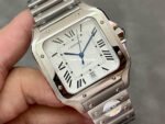 BV Factory Cartier Santos WSSA0009 39.8mm Full Steel White Dial - Image 2