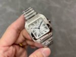 BV Factory Cartier Santos WSSA0029 39.8mm Full Steel White Dial - Image 4