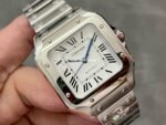 BV Factory Cartier Santos WSSA0029 39.8mm Full Steel White Dial - Image 2