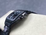 BV Factory Cartier Santos WSSA0039 39.8mm Steel Rubber Strap Roman Numerals Black Dial - Image 6
