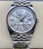 Clean Factory Rolex Datejust 126234-0013 36mm Full 904L Silver Dial Jubilee