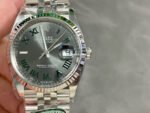 Clean Factory Rolex Datejust 126234-0045 36mm Full 904L Grey Roman Number Grey Dial Jubilee