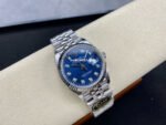 Clean Factory Rolex Datejust 126234-0057 36mm Full 904L Diamond Fluted Motif Blue Dial Jubilee - Image 4