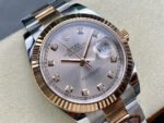Clean Factory Rolex Datejust 126331-0007 41mm Half Rose Gold Diamond Pink Dial - Image 2