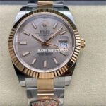 Clean Factory Rolex Datejust 126331-0009 41mm Half Rose Gold Pink Dial