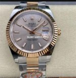 Clean Factory Rolex Datejust 126331-0009 41mm Half Rose Gold Pink Dial