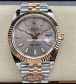 Clean Factory Rolex Datejust 126331-0010 41mm Half Rose Gold Pink Dial Jubilee
