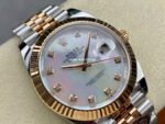 Clean Factory Rolex Datejust 126331 41mm Half Rose Gold Diamond Mother Of Pearl Dial Jubilee - Image 2