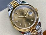 Clean Factory Rolex Datejust 126333-0010 41mm Half Gold Champagne Dial - Image 2