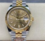 Clean Factory Rolex Datejust 126333-0010 41mm Half Gold Champagne Dial