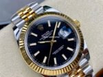 Clean Factory Rolex Datejust 126333-0014 41mm Half Gold Black Dial Jubilee - Image 2