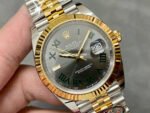 Clean Factory Rolex Datejust 126333-0020 41mm Half Gold Roman Numerals Wimbledon Grey Dial Jubilee - Image 2