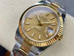 Clean Factory Rolex Datejust 126333-0021 41mm Half Gold Fluted Motif Champagne Dial - Image 3