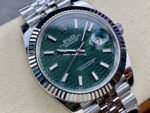 Clean Factory Rolex Datejust 126334-0030 41mm Full 904L Fluted Motif Olive Green Dial Jubilee - Image 2