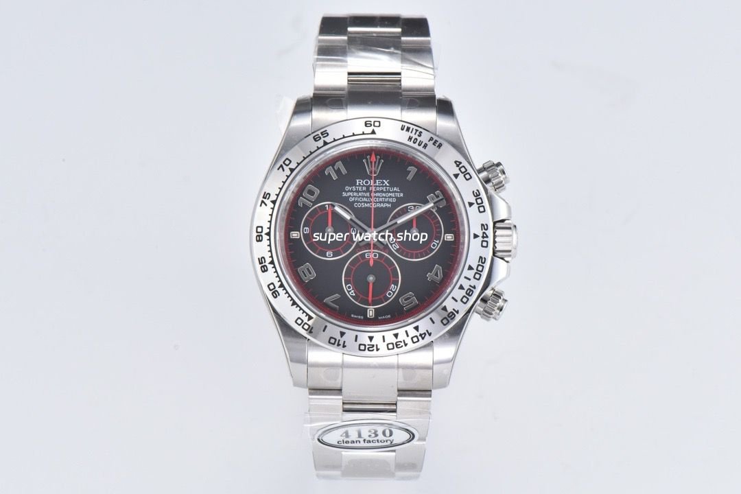 Clean-Factory-Rolex-Daytona-116509-40mm-Full-White-Gold-Racing-Arabic-Number-Black-Dial-4.jpg Clean Factory Rolex Daytona 116509 40mm Full White Gold Racing Arabic Number Black Dial - Image 1