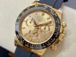 Clean Factory Rolex Daytona 116518LN-0042 40mm Yellow Gold Oysterflex Champagne Dial - Image 3