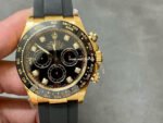 Clean Factory Rolex Daytona 116518LN-0046 40mm Yellow Gold Oysterflex Diamond Mop Black Dial