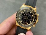 Clean Factory Rolex Daytona 116518LN-0046 40mm Yellow Gold Oysterflex Diamond Mop Black Dial - Image 3