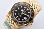Clean Factory Rolex GMT-Master II 126718GRNR-0001 40mm Full Yellow Gold Black Dial Jubilee - Image 4