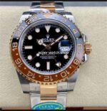Clean Factory Rolex GMT-Master II 126711CHNR-0002 Rootbeer  40mm Half Rose Gold Black Dial