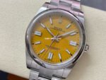 Clean Factory Rolex Oyster Perpetual 124300-0004 41mm Full 904L Yellow Dial - Image 3